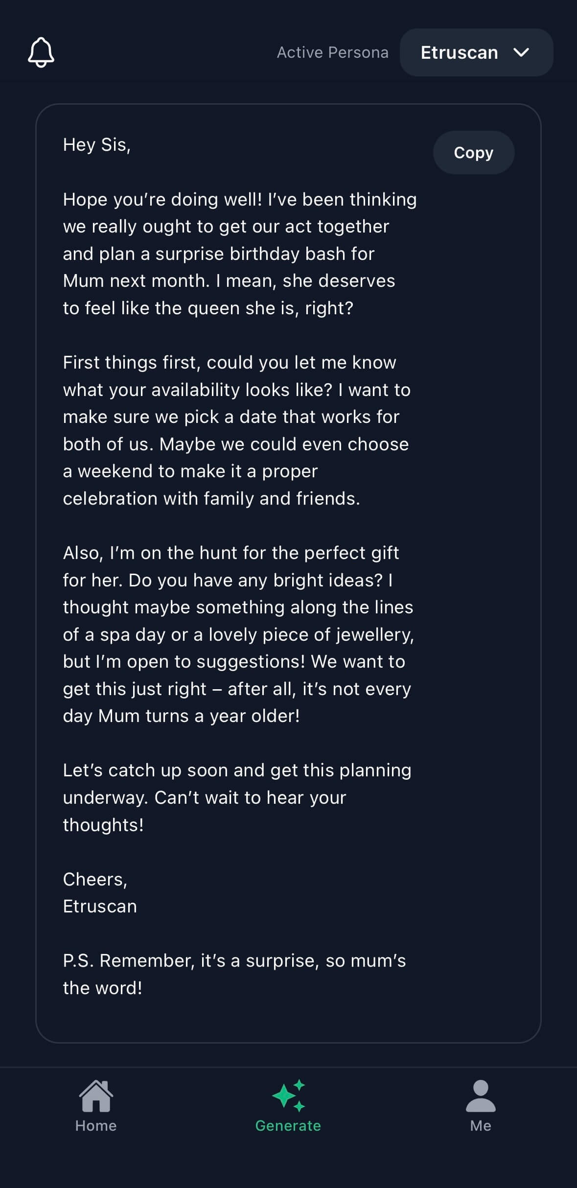 Write emails that actually sound like you